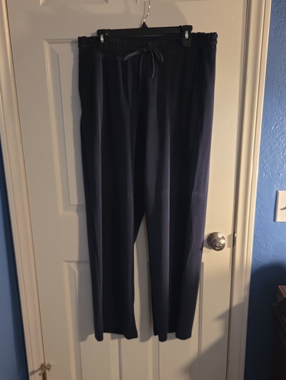 Athleta Navy Drawstring Relaxed Track Pants